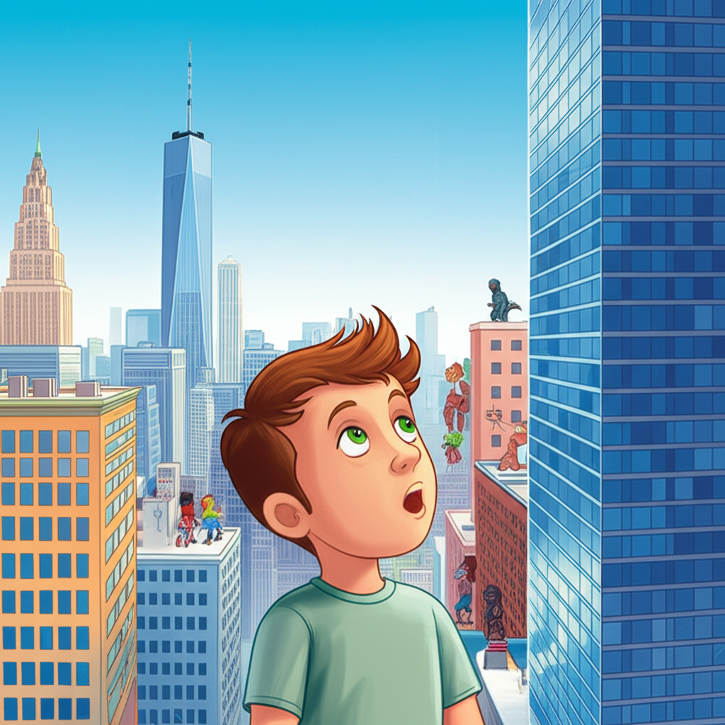 Illustration for "Amazing adventures await Godzilla in the big city!..."